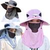 Neck Protection Sun Hat with Solar Fan Digital Display Screen Face Cover Bucket Hat Fishing