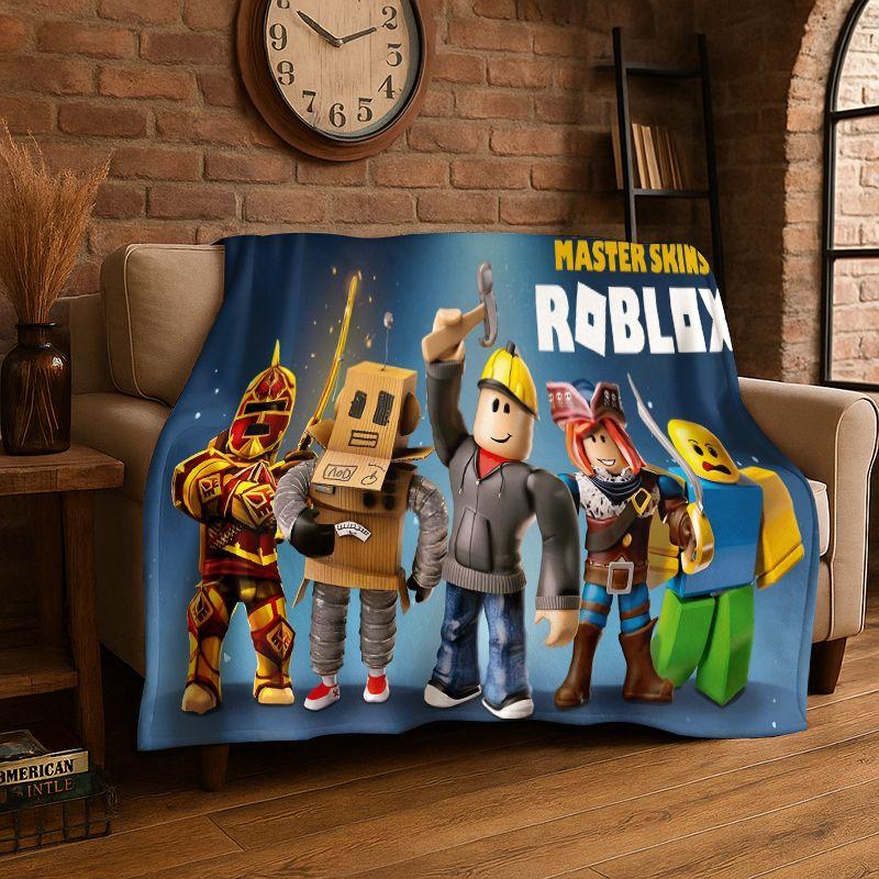 3D R-Robloxs Games Cartoon Soft Plush Blanket,Flannel Throw Blanket for Living Room Bedroom Bed Sofa Cover Picnic Office Gift