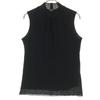 No Sleeve Sheer Cut 1 Black High Neck Women Used