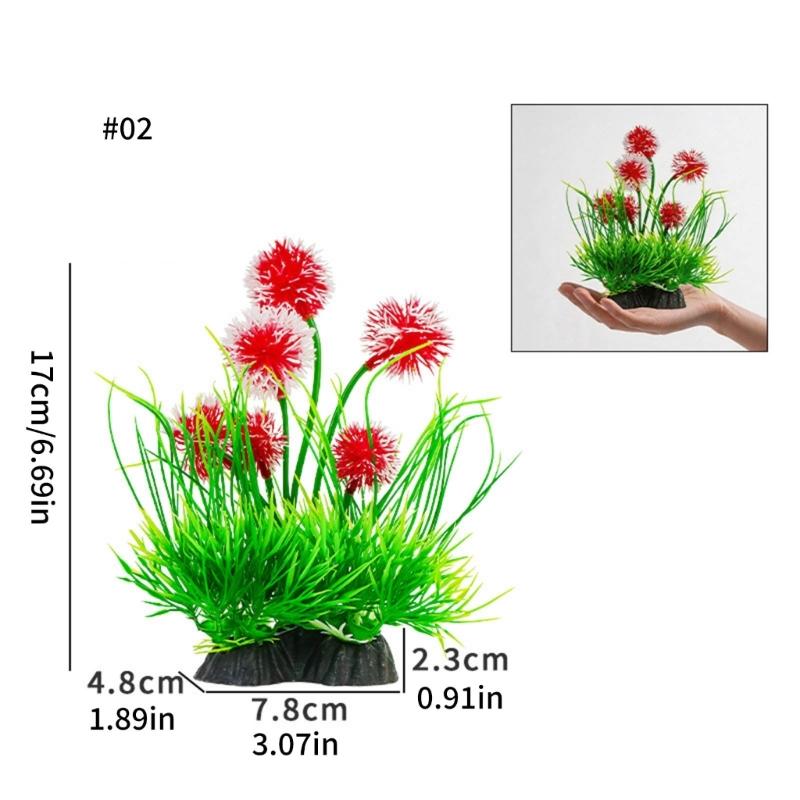 3PCSAquarium Decoration Fish Tanks Landscaping Simulation Artificial Plant Plastic Underwater Realistic Plant Aquarium