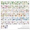 Retro Scenery Die-cut Sticker Book: Washi Paper with Houses, Forests & Coffee Themes
