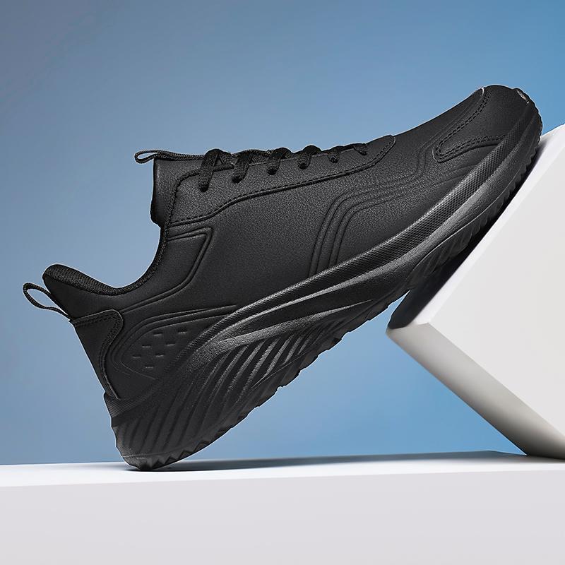 Cross-border large-size leather cushioning sports shoes men's lightweight casual running shoes autumn and winter men's shoes Jinjiang shoes