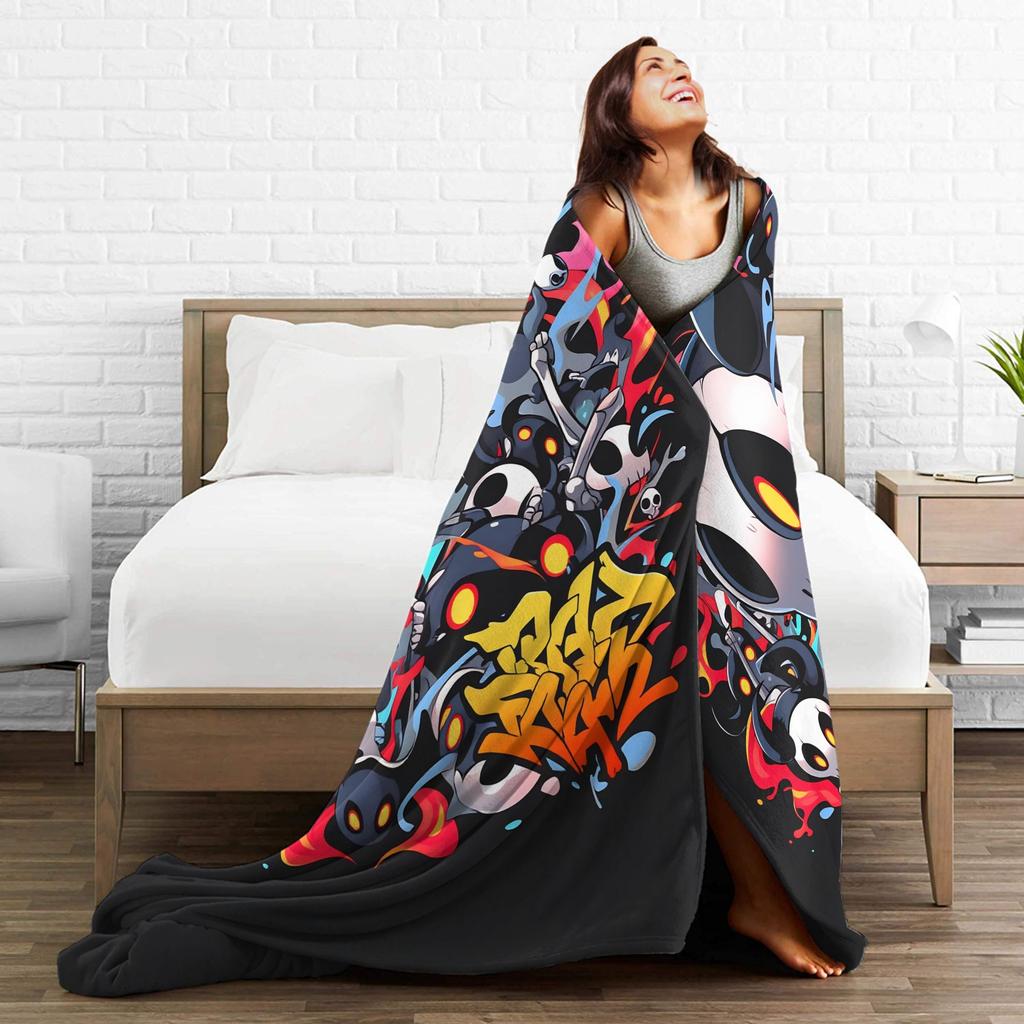 Hollow Knight Silksong Blanket  Warm Fashion Plush Throw Blanket For Child Couch Chair Flannel Bedspread Bed Cover