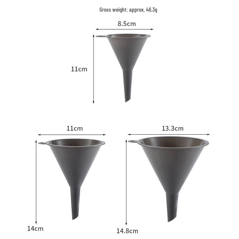 Triangular Funnel Set - Multi-Spec PP Plastic Separator for Kitchen, Wine, and Oil
