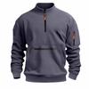 Men's New Stand-up Collar Zipper Sweatshirt European and American Hot Casual Fleece Sweatshirt Fashionable Versatile Pullover