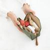 Travel Makeup Bag Smooth Nylon Cosmetic Case with Top Opening for Bathroom Counter Storage and Daily Personal Care Use