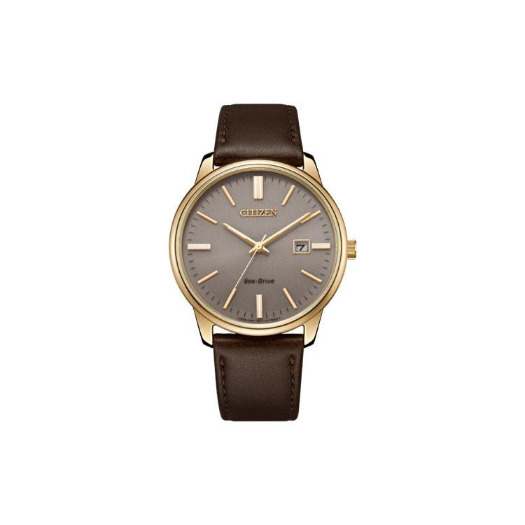 CITIZEN Ecology Drive Collection Light Powered Quartz Movement Genuine Leather Strap Watch BM7523-12X