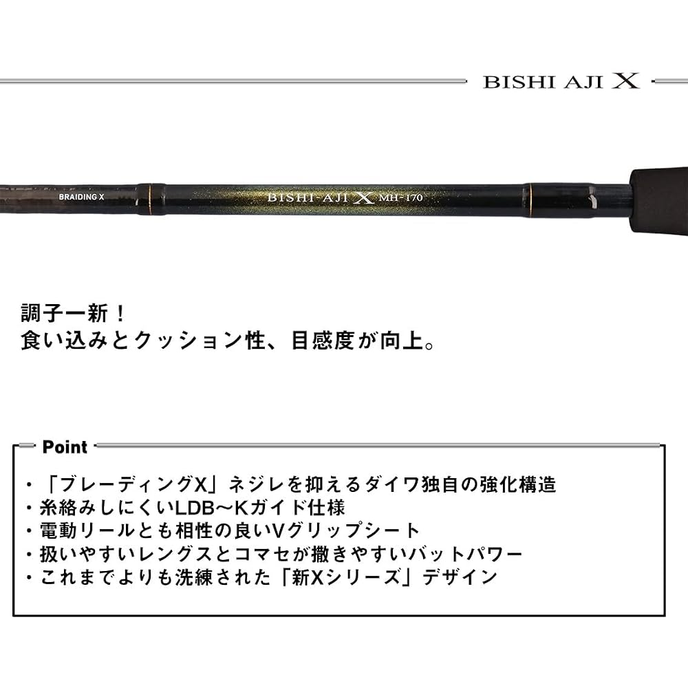Daiwa Biciaji X M-190 J Fishing Rod Lightweight Durable Design 190cm