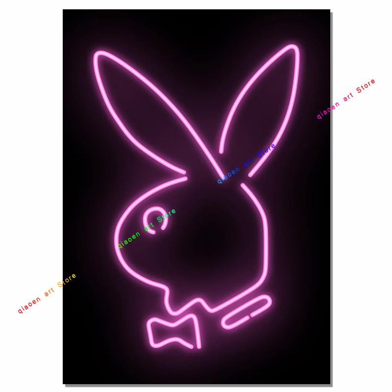 Neon Signs Sign Sign Coconut Palm Pineapple Rose Neon Effect Canvas Painting Wall Art Print Painting for Room Home Decor