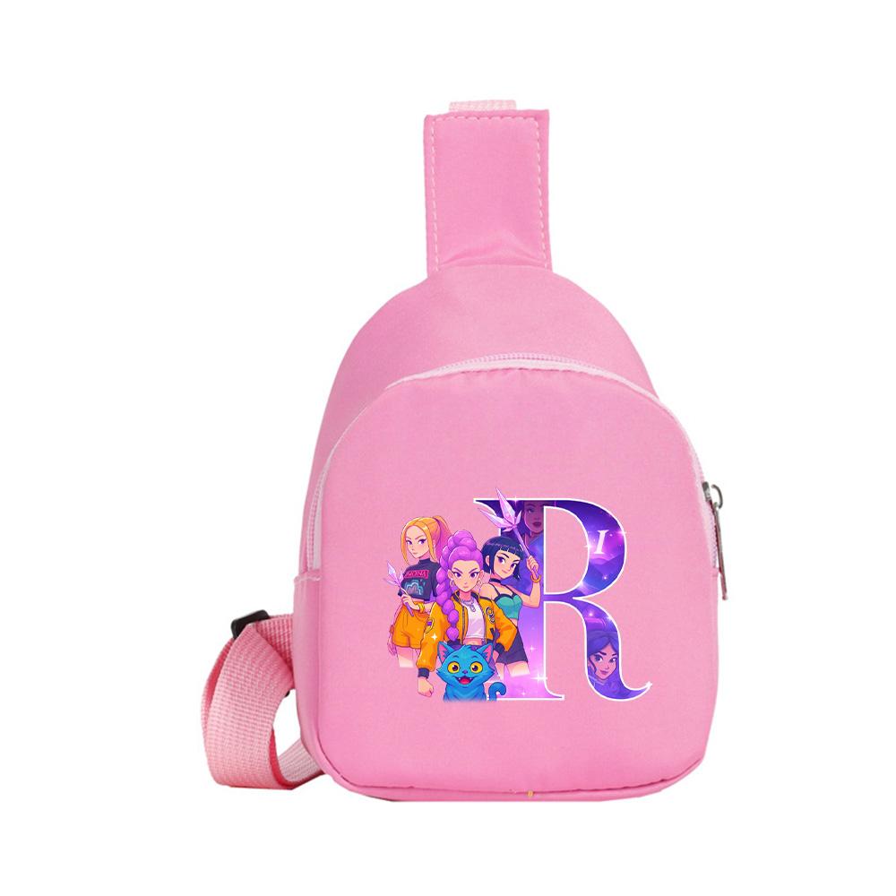 Anime Tegneserie 26 Engelsk Bogstav K-Pop Dæmonjægere Kawaii Brysttaske til Dreng Pige Skuldertaske Studerende Bærbar Crossbody Pung Barn Julegave