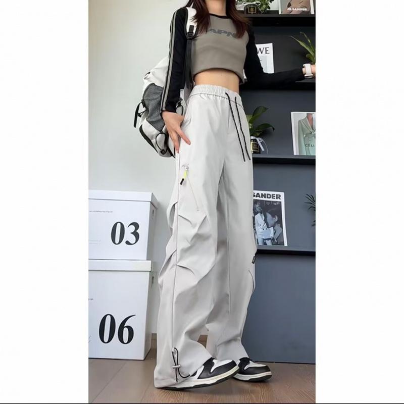 

Unisex American Pleated Cargo Pants, Autumn Trendy Three-Proof Ski Pants, Loose Plus Size Slimming Casual Pants Large сірий колір