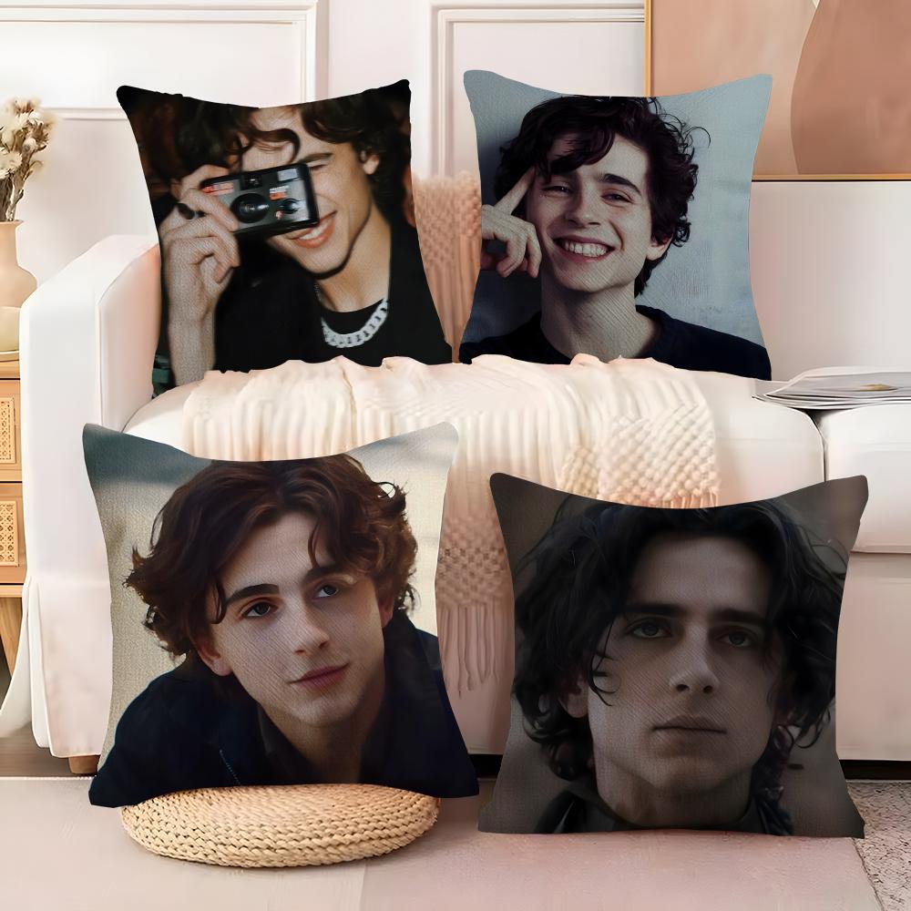Junger Schauspieler Star T-Timothee C-Chalamet Kissenbezug Leinenkissenbezug Sofa Heimdeko Kissenbezug Kissenhülle