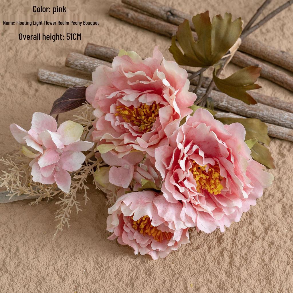 Peony Wedding Bouquet - Artificial Flowers for Home Décor and Flower Walls