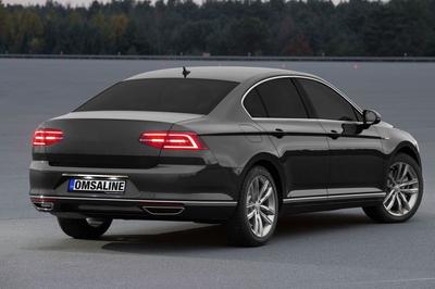 SD plaka üstü kaplama (OmsaLine, paslanmaz çelik) Volkswagen Passat B8 2015-2023 için