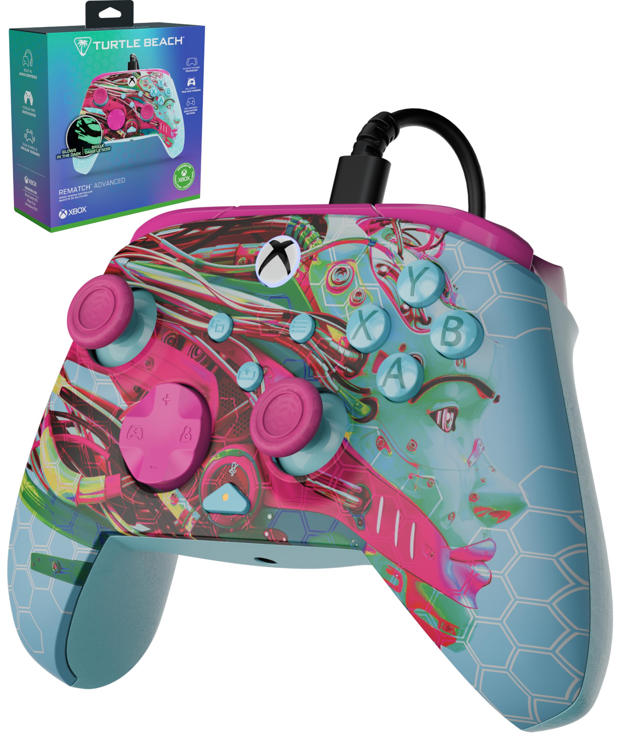 

Officially Licensed Xbox Turtle Beach REMATCH ADVANCED Android Compatible with Xbox Series Xbox and Windows PC Hair Trigger Dual Ergonomic Audio