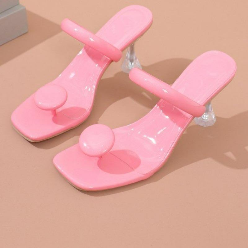 Large-sized Shoes High Heels One-shoulder Sandals Flip-flops and Women's Slippers