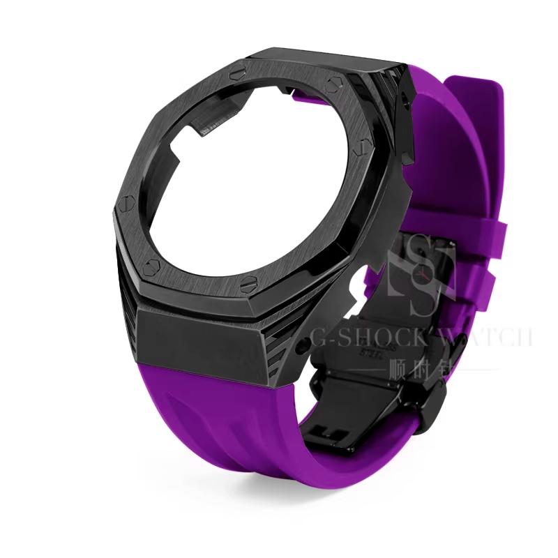 

GA-2100/2110B2100/ Для Casio Дуб Фермерский Модифицированные GM2100 Серия Стальной Корпус Фторкаучуковый Ремешок Аксессуары GA-2100 2110 B2100