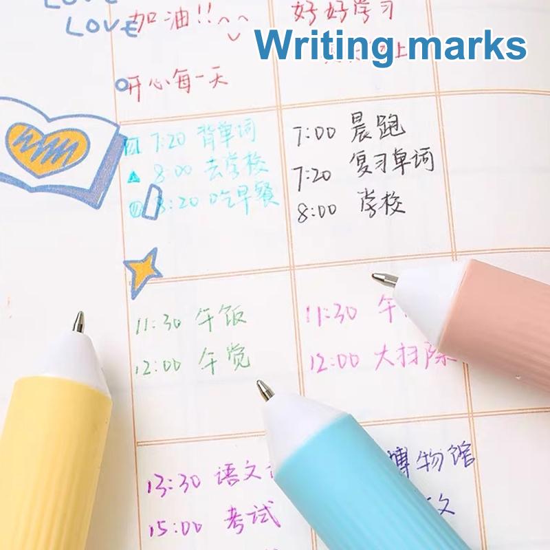 1/3/6pcs Cartoon Ballpoint Pens Multicolor Writing Pen 60 Color Soft Grip Press Drawing Writing Office School Supplie Stationery