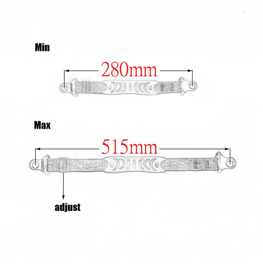 280-515mm Adjustable Motorcycle Dirt Bike Rear Rescue Pull Strap Sling Belt Rope