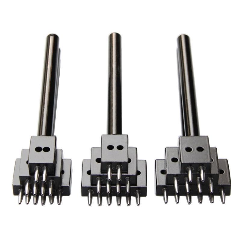 4mm 5mm Leather Round Hole Tooth Tool 2/4/6 Prong Lacing Stitching DIY Leathercraft Punching Accessories