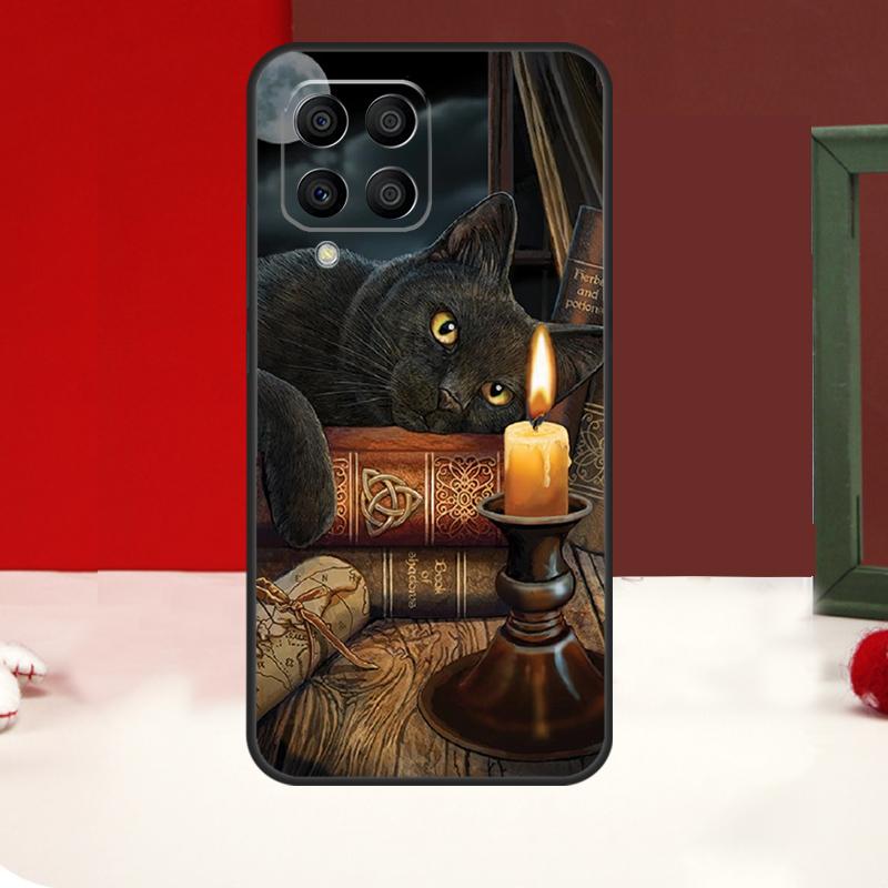 Witch Cat Case For Samsung Galaxy M11 M21 M31 M14 M34 M54 M12 M32 M52 M15 M13 M16 M36 M56 M53 M35 M55