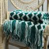 1 Stück Battilo Solide Gestrickte Überwurfdecke Weiche Gewebedecken für Sofa Bett Karierte Decke Dekorative Überwürfe Luxuriöse Bettdecke