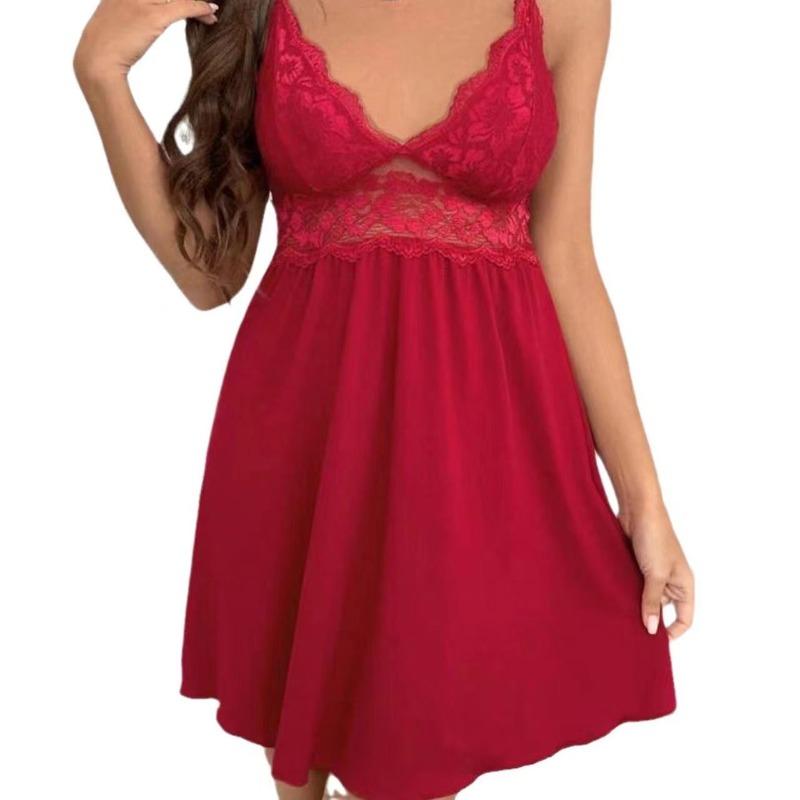 Modal Cotton Night Dress Sexy Negligee Sleeveless Halter Women's Pajamas Lace Up Plus Size Lingerie Sleepwear