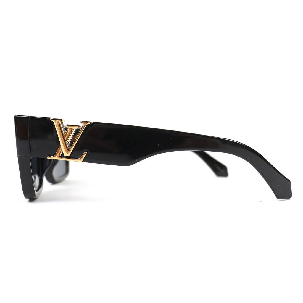 Great LOUIS VUITTON sunglasses LV Sleek Square black mens Z2062E Used