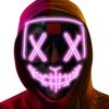 Poptrend Halloweenská maska LED svítící maska Strašidelná maska na Festival Cosplay Halloweenský kostým Maškarní večírky Karnevalový dárek