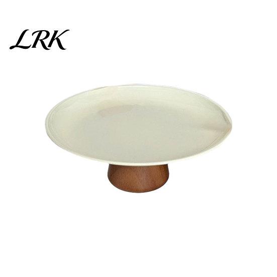 Stylish Dessert Dish Stainless Steel Fruit Plate for Kitchen Counter, Modern Pedestal Serving Elegant Tray, Multi-use Platter Dining Table Home Decor