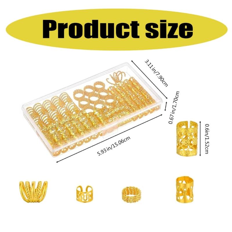 110 Pezzi Adorno in Cristallo per Locs Filo per Capelli Gioielli per Dreadlock Decorazione per Capelli per Treccine e Twist