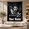 Tapestry Custom Name Text, Wall Hanging Tapestry Home Room DecorScream Ghostface