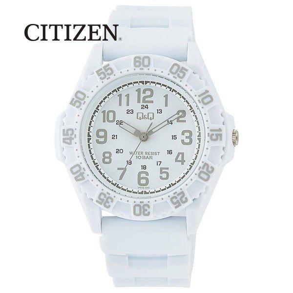 CITIZEN 10 ATM Water Rotating Register x 1 Wristwatch, Resistant, Anti-Reverse Ring, White, VR78-002/8344