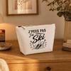 Trousse de toilette - PLANETEE - J'peux pas minimaliste - 100% coton - 3 L - Fermeture zippée métal