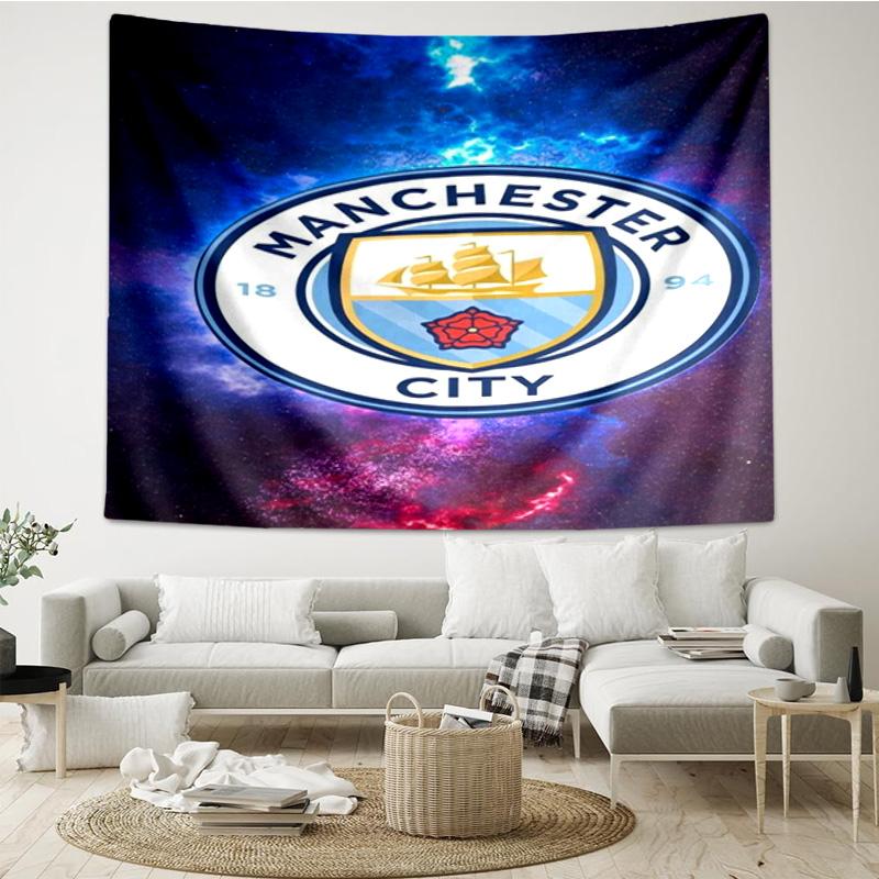 1PC City Football Club Printed Tapestry Room Decoration Wall Hanging for Living Room Bedroom, dormitory, Birthday and Christmas gifts