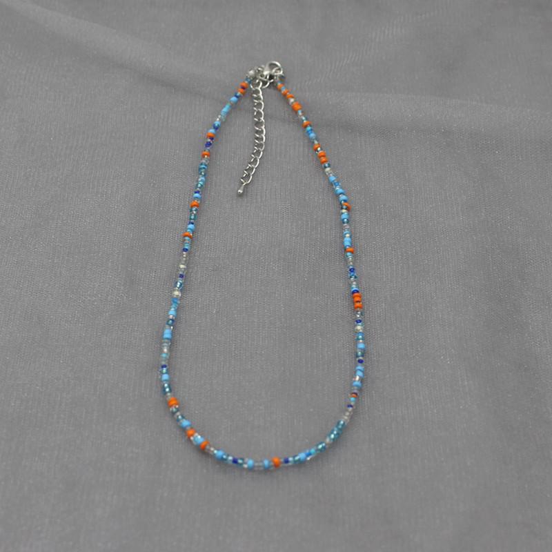 Korean Style Dopamine Color Beaded Necklace - Girly Bohemian Clavicle Chain