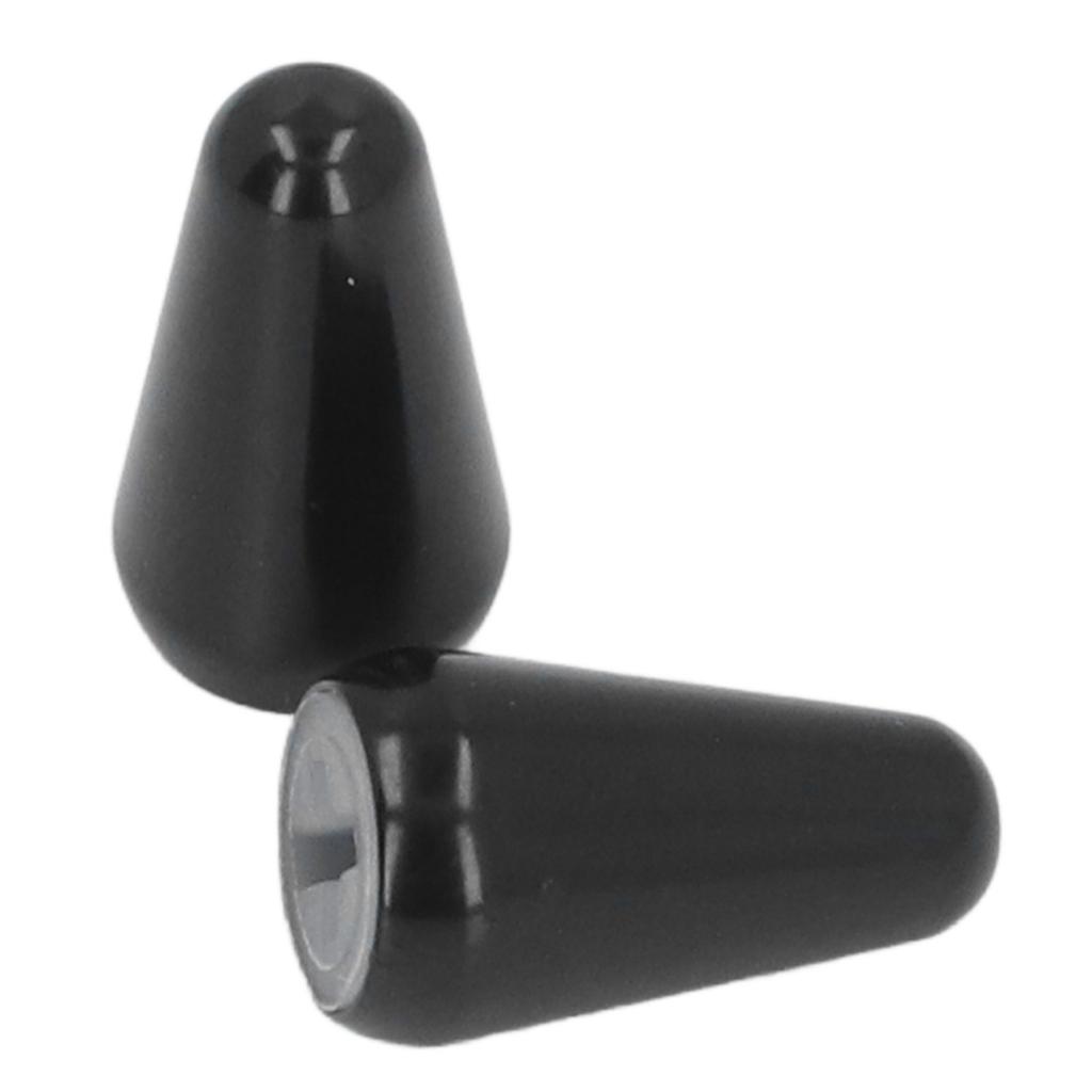 2PCS Guitar Pickup Switch Caps 3 Way 5 Way Toggle Switch Knob Tip Replacement for ST TL Style Electric Guitars Black