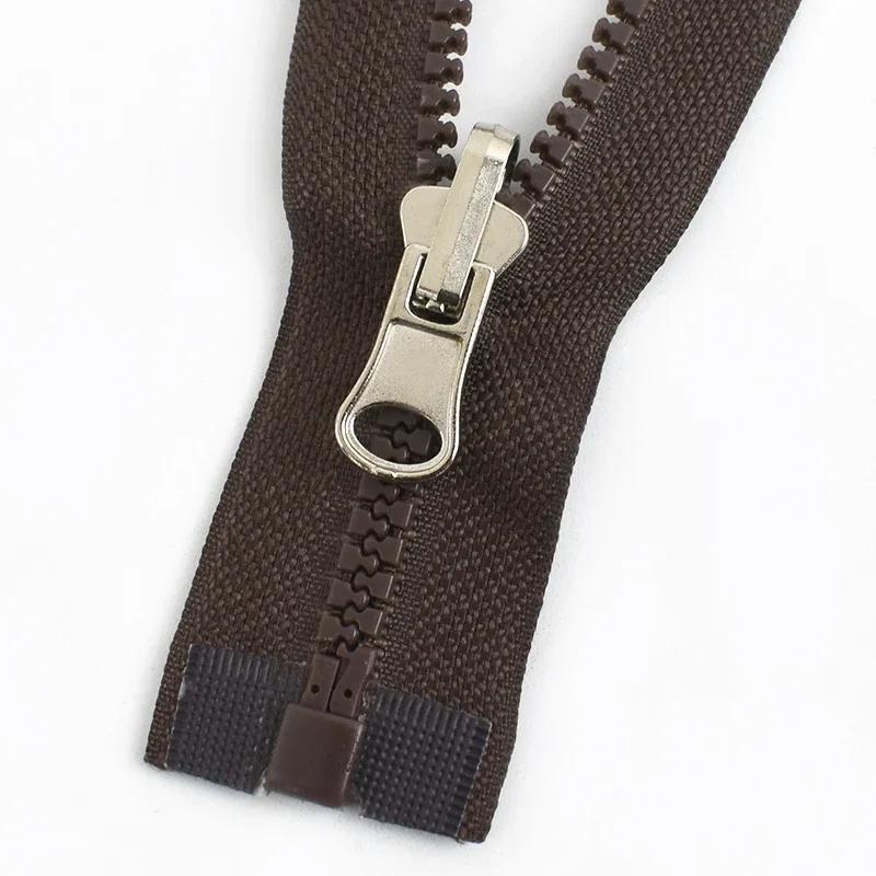 2-10Pcs Meetee 70cm 5# Resin Zipper Rotary Slider Double Sided Open-End Zippers for Jacket Coat Zip Puller Sewing Accessories