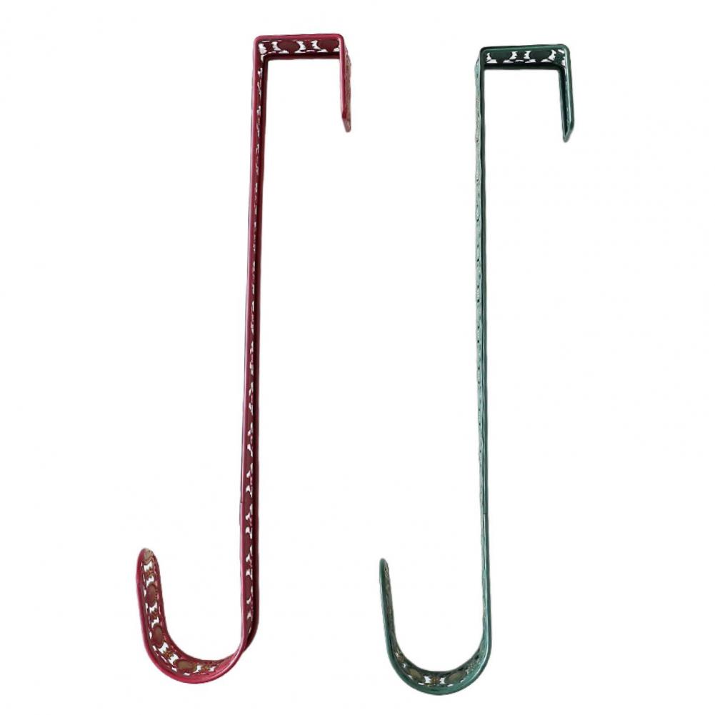 Door Wreath Holder Metal Wreath Hook Metal Wreath Hanger for Front Door Non-scratch Over Door Hook for Christmas Halloween