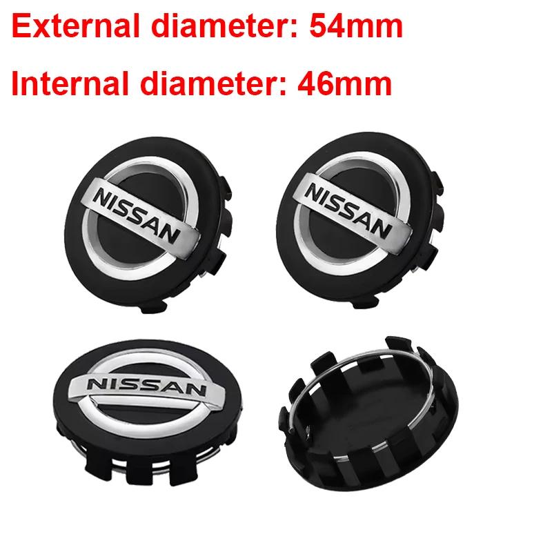 Für Nissan ArR44 Stück 54mm/60mm Auto Radnabenabdeckungen für Nissan Nismo GTR Leaf Juke Patrol Tiida Navara Micra X Trail Qashqai Zubehör