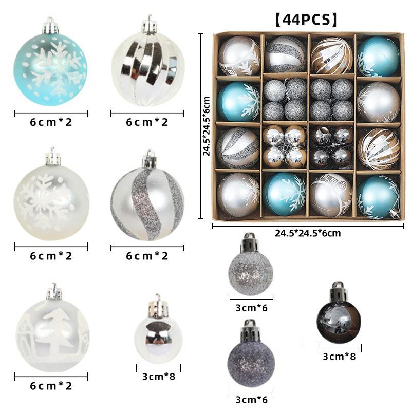 Christmas Tree Pendant, Christmas Ball Set, Painted Ball Pendant, Electroplated Christmas Ball Decoration, Mixed Christmas Gift Box