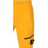 Stone Island Logo Label Elastic Waist Mid Rise Fitted Knit Sweatpants Men bottoms Yellow 771561251-V0030