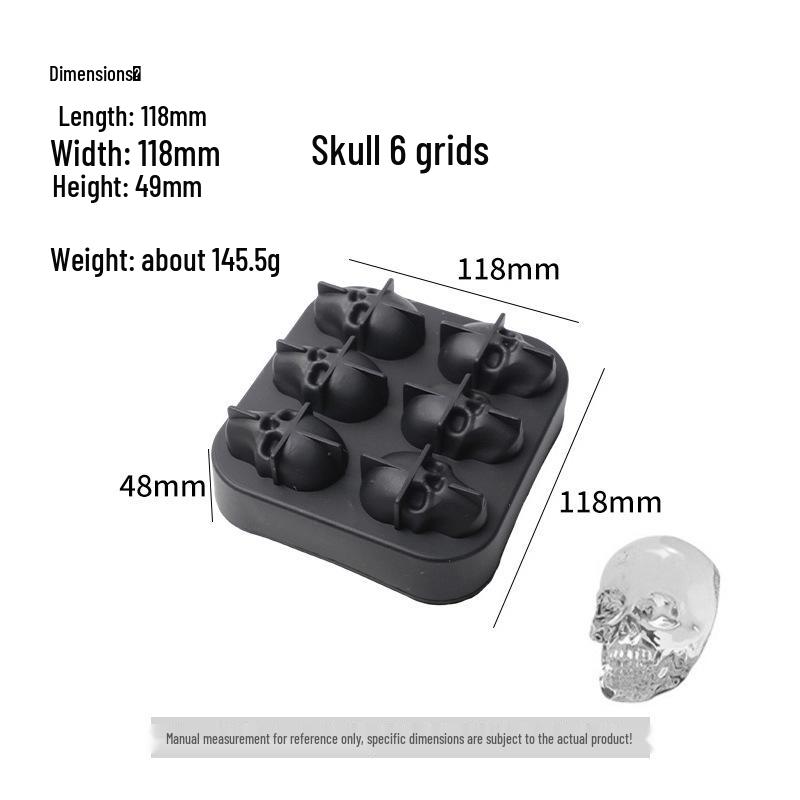 Silicone Skull Ice Cube Mold Tray for Whiskey and DIY Frozen Treats