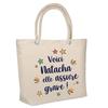 Tote Bag - PLANETEE - Natacha She's Amazing - Jute - Insulated Beach - Large Capacity