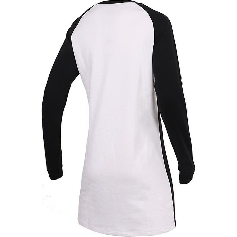 Adidas Neo Pullover Comfortable Breathable Short Sleeve Dress Women Dresses Black White CV9219