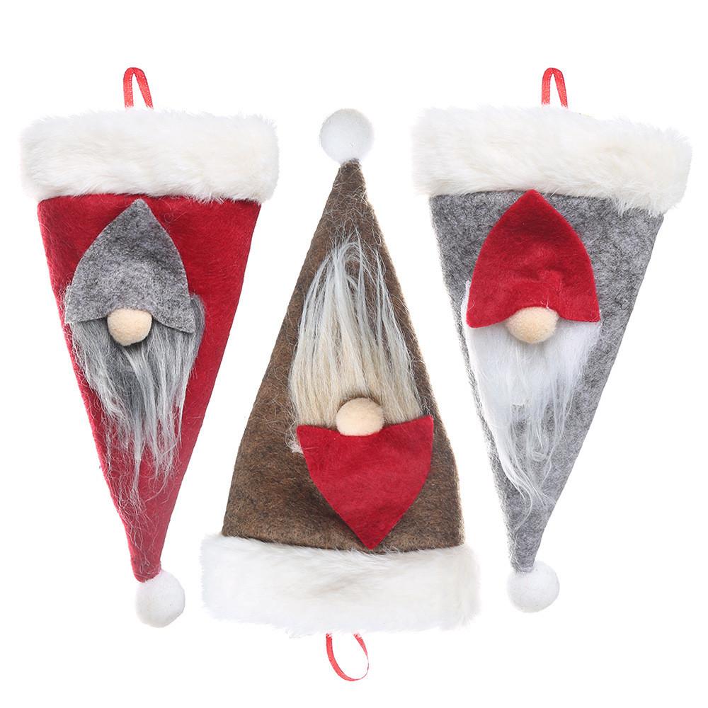 Adorable Christmas Tableware Holder Nordic Santa Fork And Spoon Set For Festive Decor