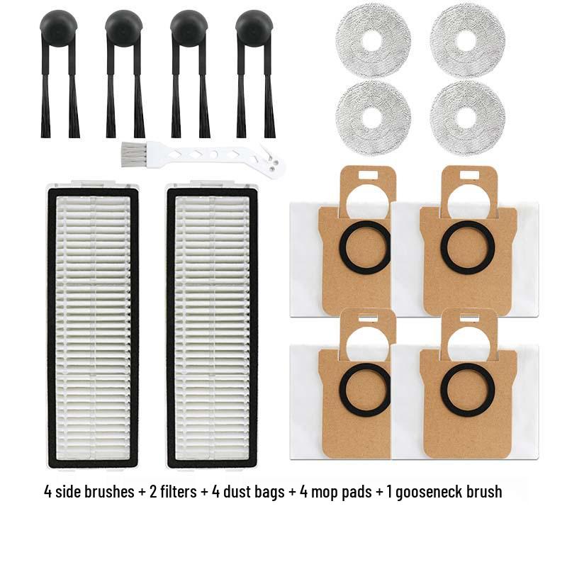 Xiaomi Mijia M40S Robot Accessories: Roller Brush, Side Brush, Filter, Mop, Dust Bag