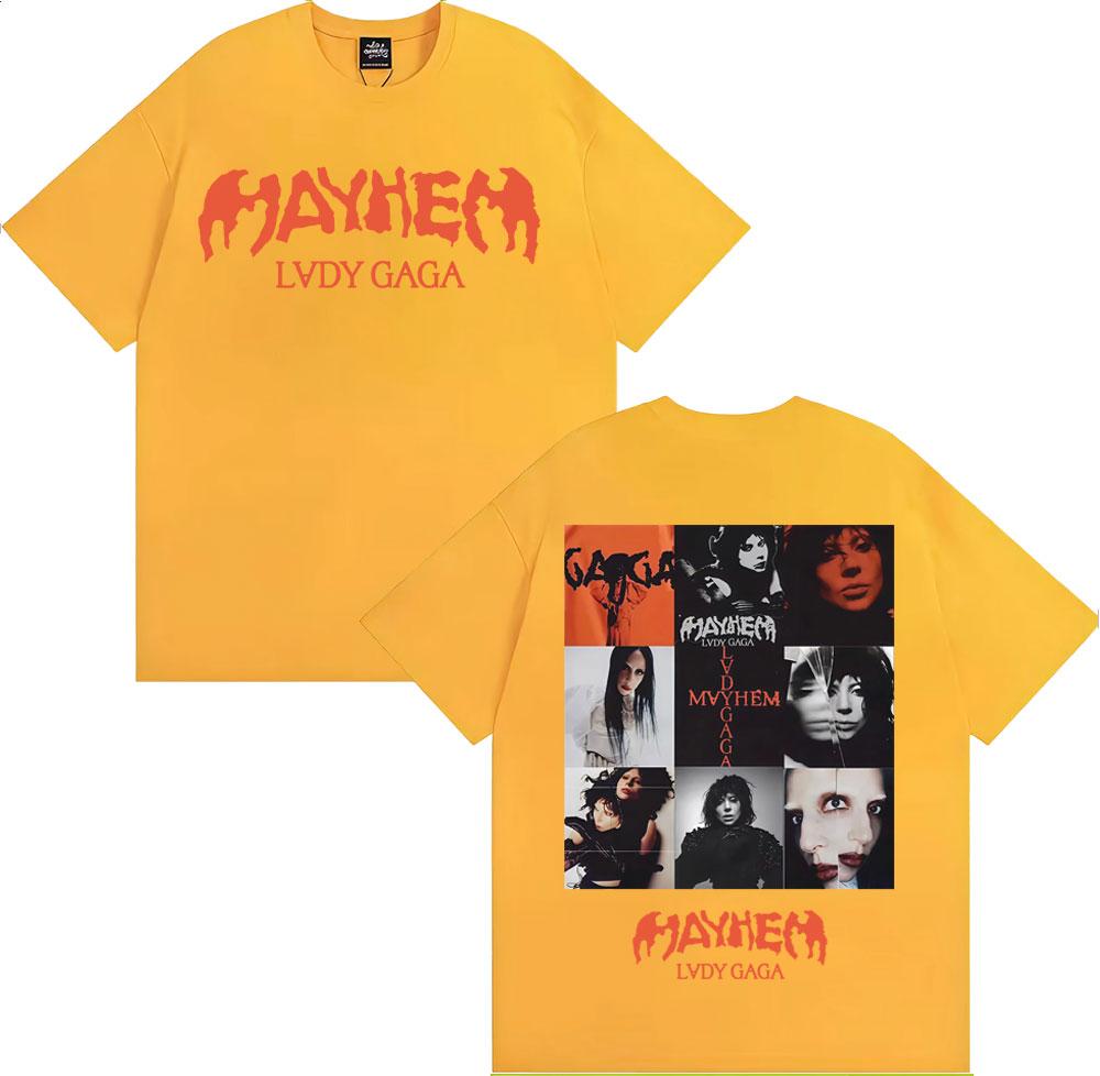 Lady Gaga Mayhem New Album 2025 Tour Tshirts Unisex Women Fashion Aesthetics T Shirt Casual Cotton Short Sleeve Tshirt Streetwear