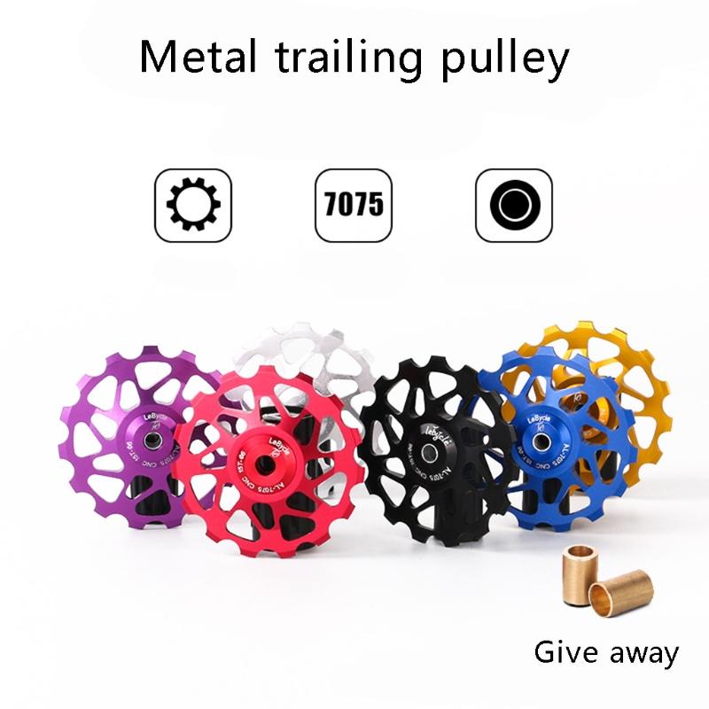 Track Pulley for Rear Wheel, Bearing and Pulley Guide for Mountain Bike, Road Bike, 11T, 13T,15T