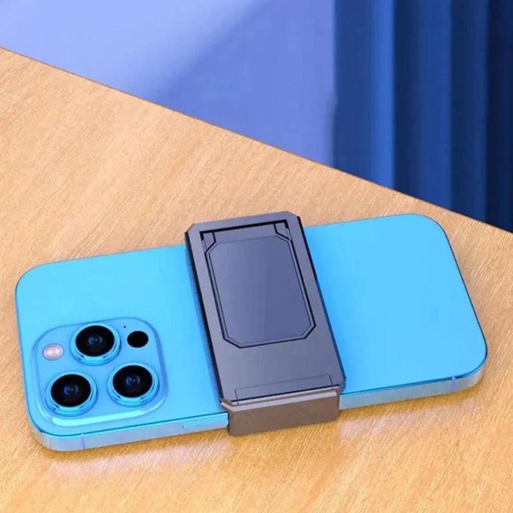 Back Clip Foldable Phone Holder Magnetic Metal Phone Support Adjustable Desktop Phone Bracket